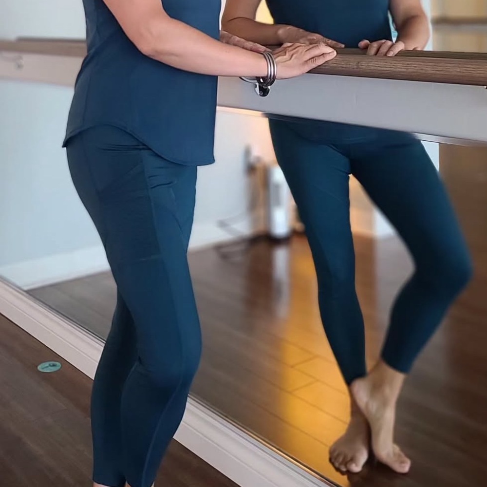 NWT Knix Leakproof Teal Leggings activewear yoga workout compression high rise